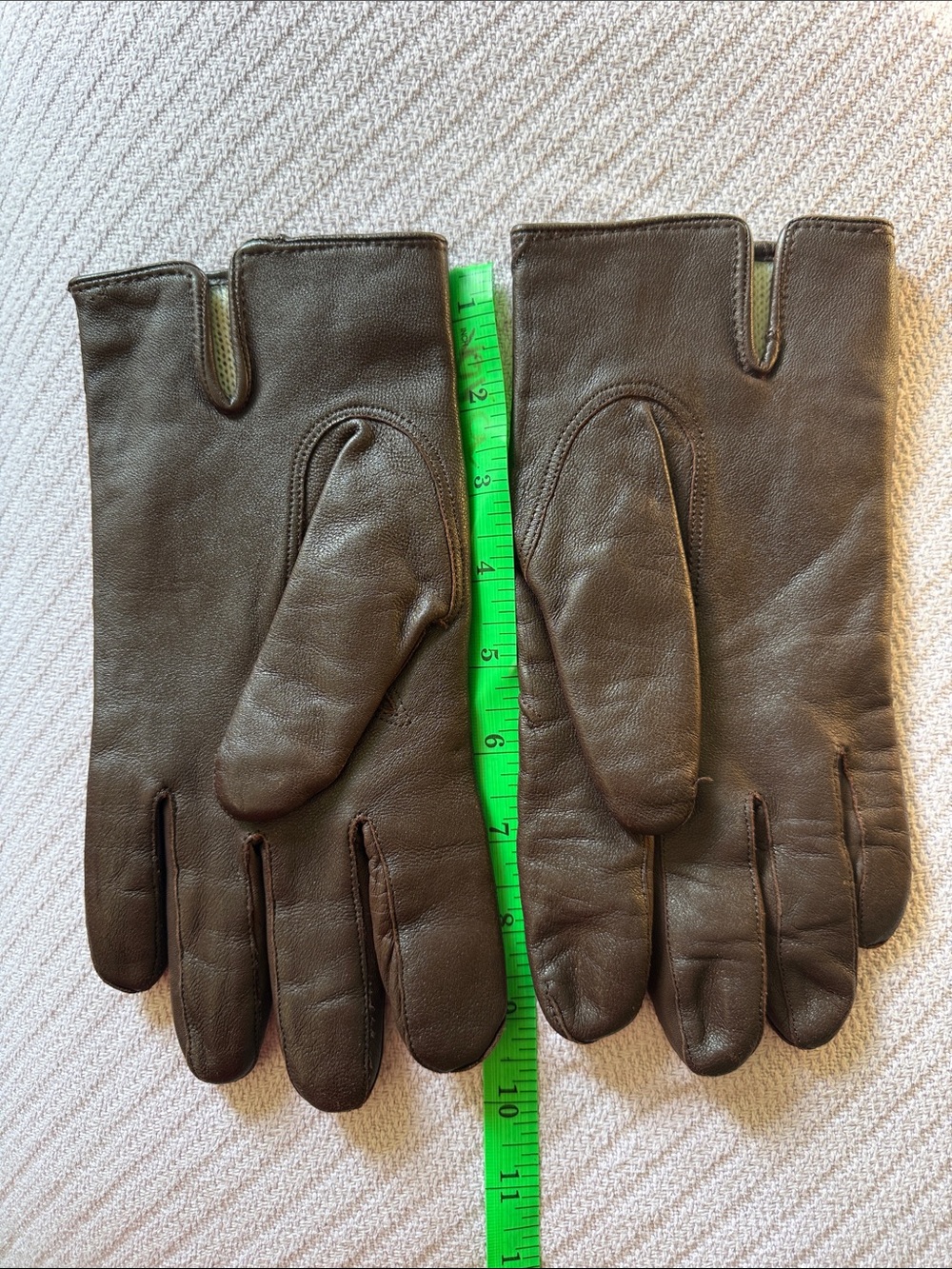 Men's Brown Leather Fingerless-Back Driving Gloves